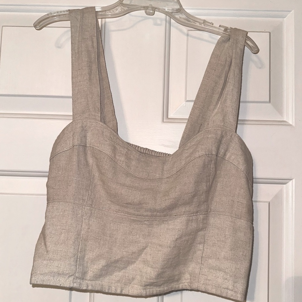 Abercrombie linen blend corset top